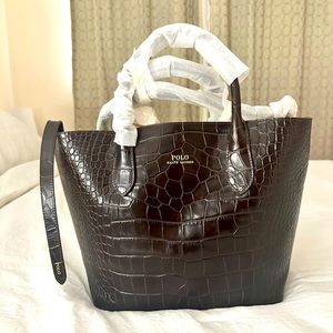 Ralph Lauren Women’s embossed medium Bellport tote